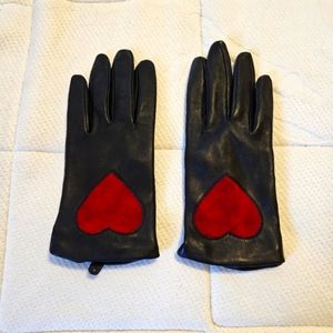 Leather gloves with suede ❤️